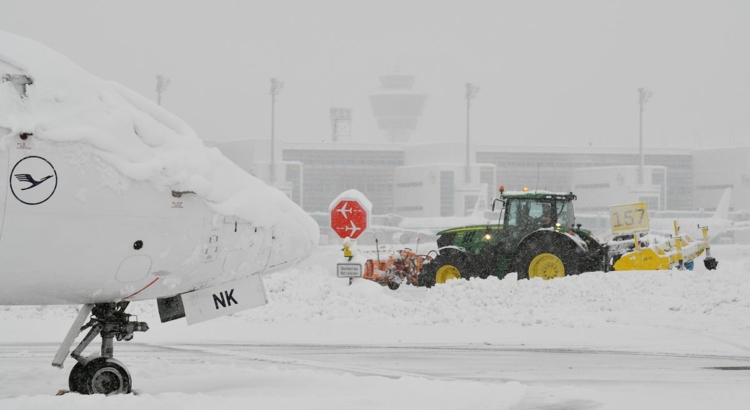 München Flughafen Schnee Foto MUC Airport