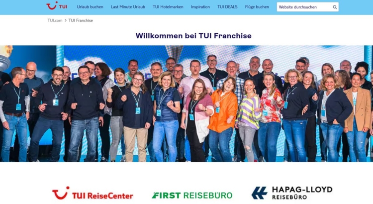 TUI Franchise Start Screenshot 20230717 Foto Screenshot TUI Franchise