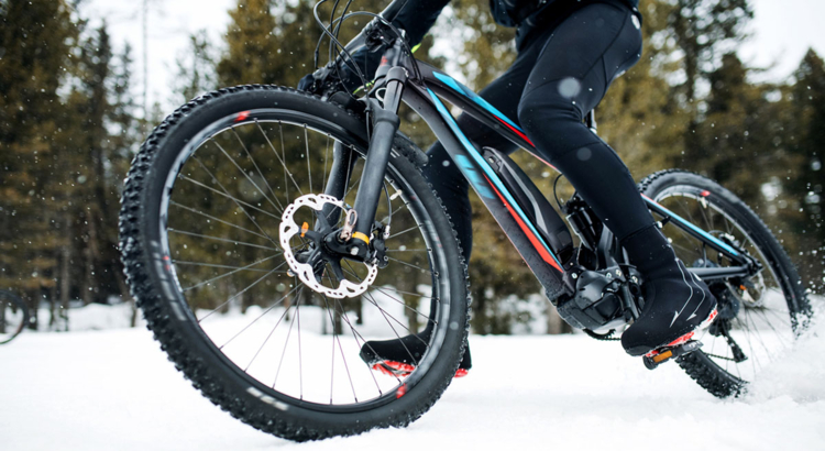 Mountainbike Schnee