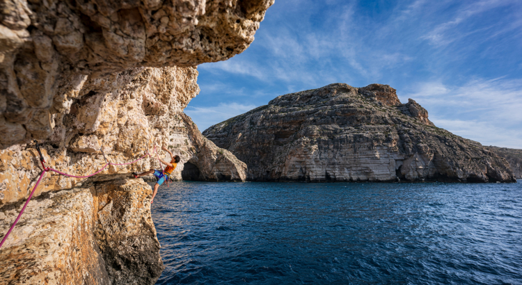 Malta Klettern Felsen Aktiv