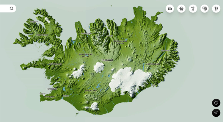 Island interaktive Karte