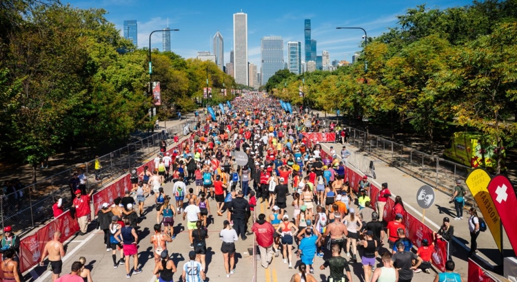 USA Chicago Marathon Foto Bank of Chicago Marathon