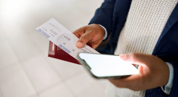 Flugticket Smartphone