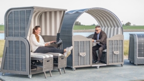 Buesum Workation Strandkoerbe Foto TMS Büsum