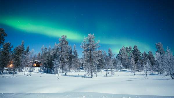 Finnisch-Lappland Nordlicht